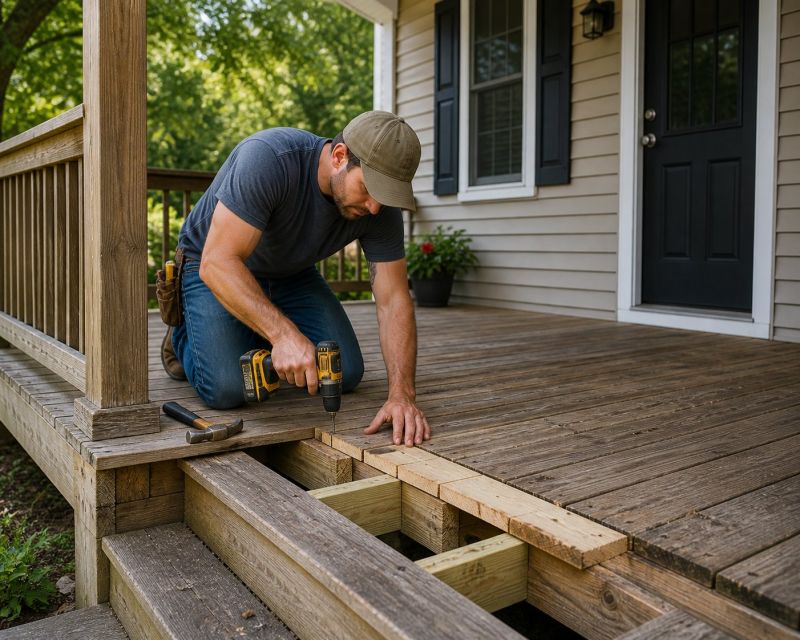 Veranda Post Repair in Redmond, WA