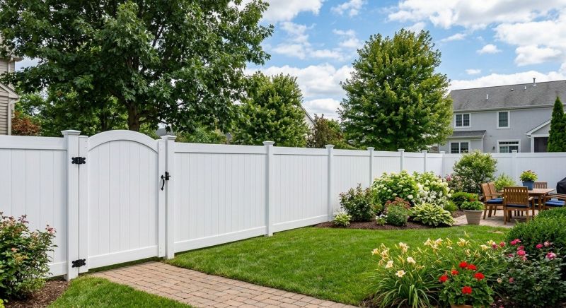 White PVC Fence Installation in Pearland, TX