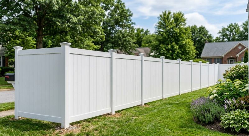 White PVC Fence Installation in St Louis, MO